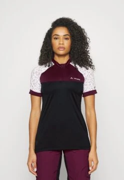 VAUDE Womens Ledro Print - Cycling Jersey - Cassis