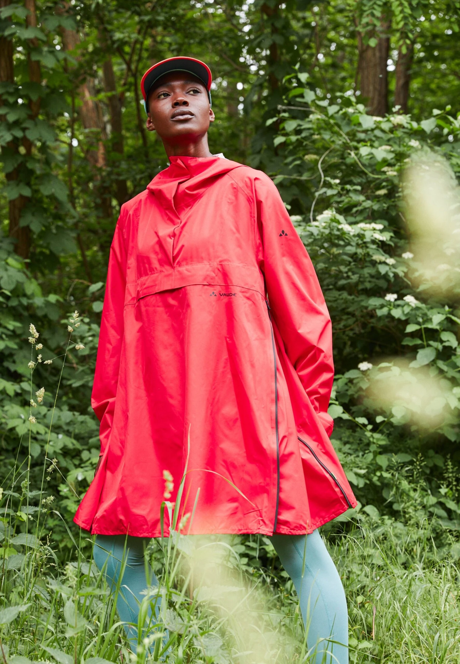 VAUDE Comyou Poncho Coat - Waterproof Jacket - Flame 3 VAUDE Comyou Poncho Coat - Waterproof Jacket - Flame